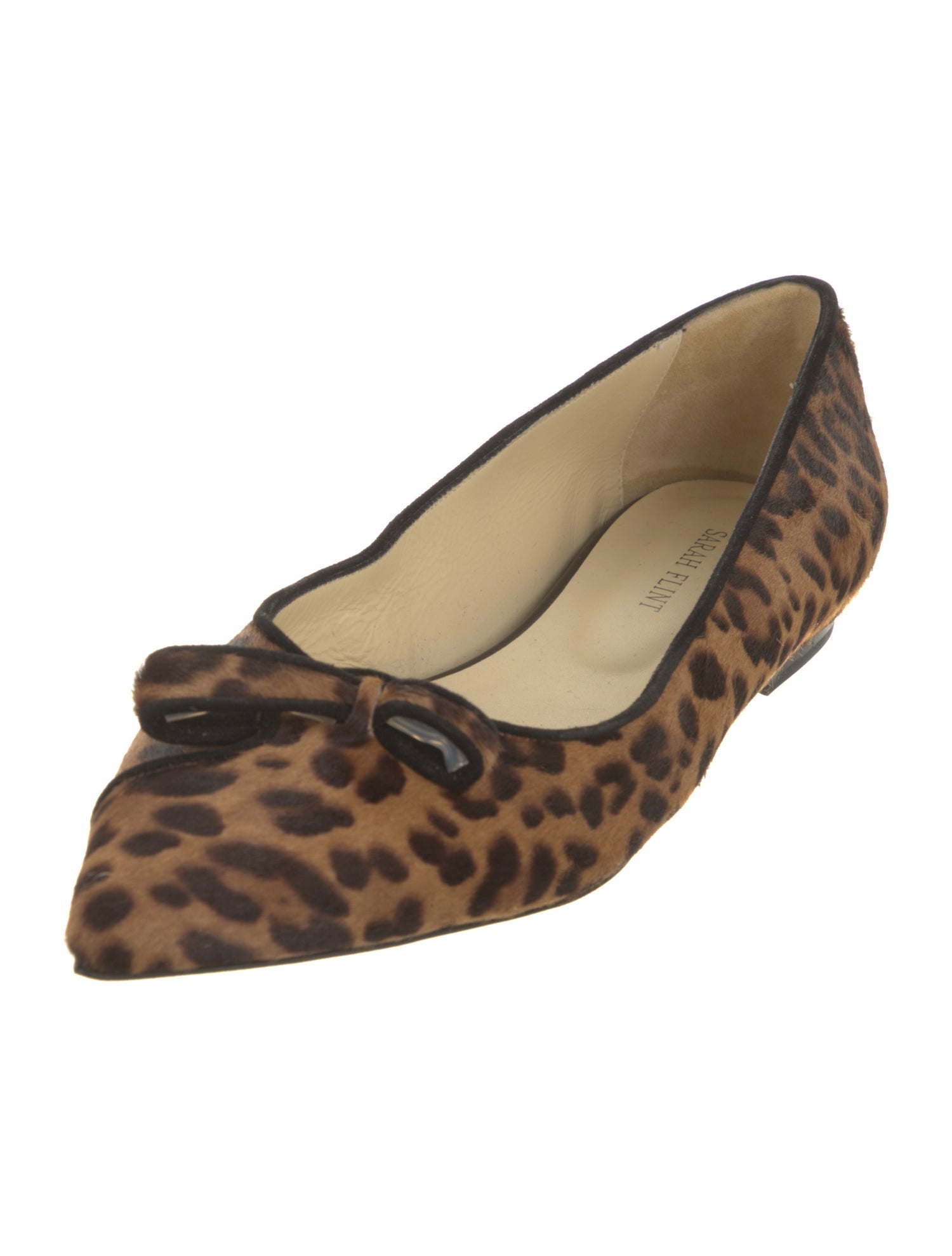 Sarah Flint Ponyhair Animal Print Flats
