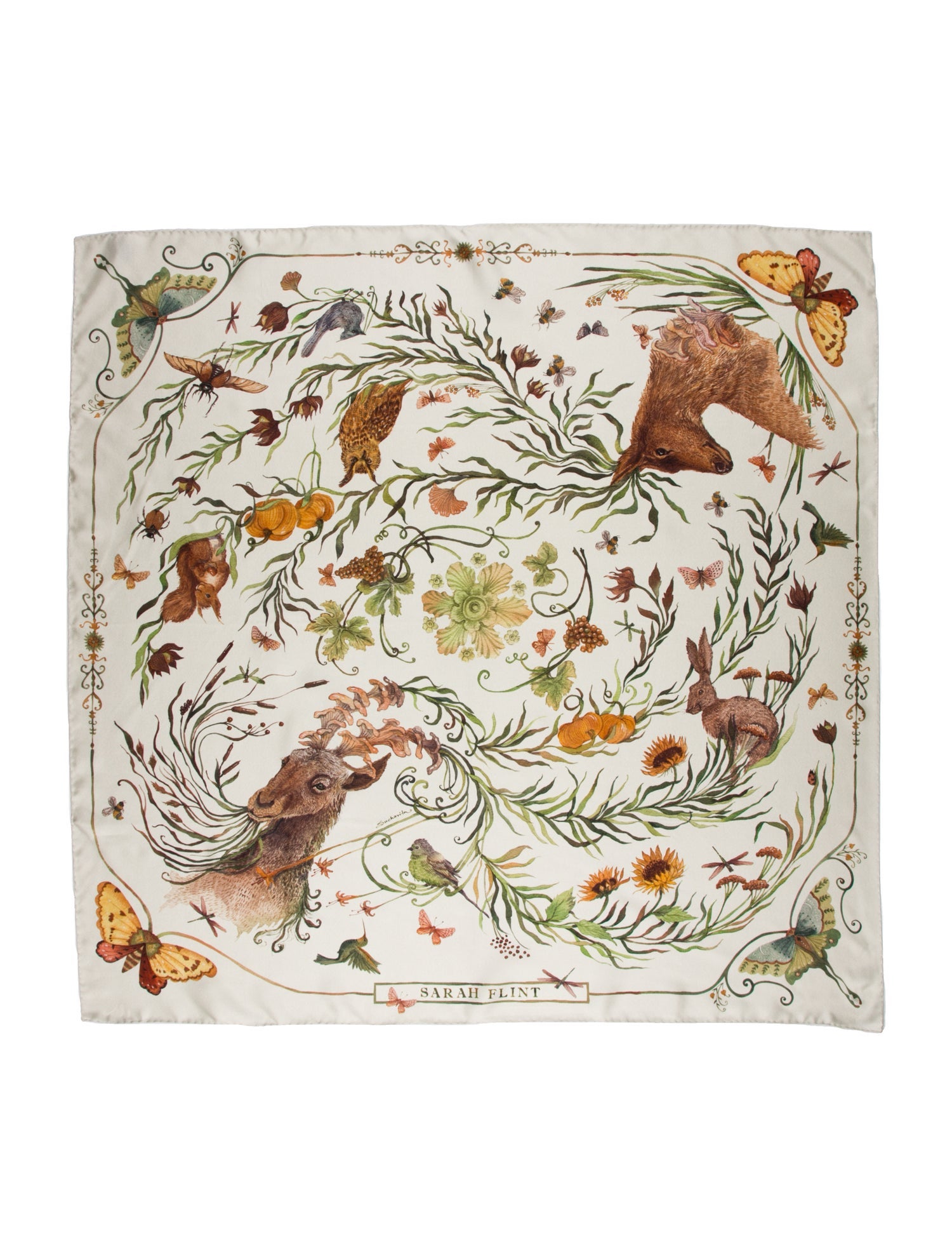 Sarah Flint Silk Printed Scarf