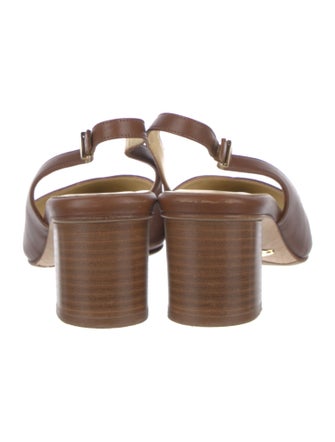 Sarah Flint Leather Slingback Pumps