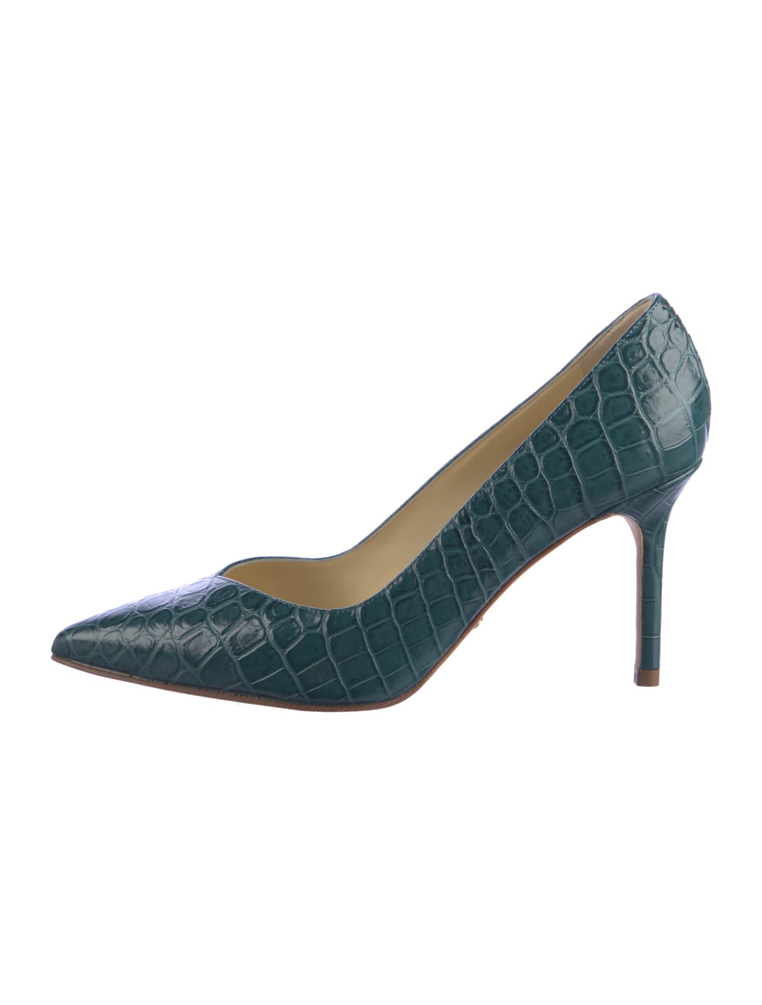Sarah Flint Embossed Leather Pumps