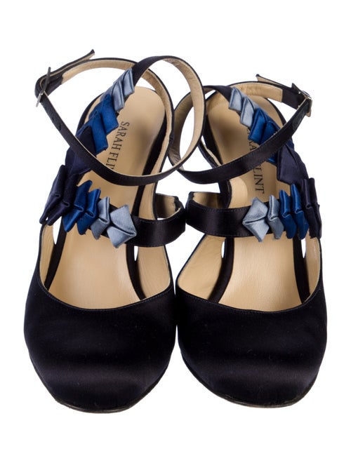 Sarah Flint Suede Patterned Slingback Pumps