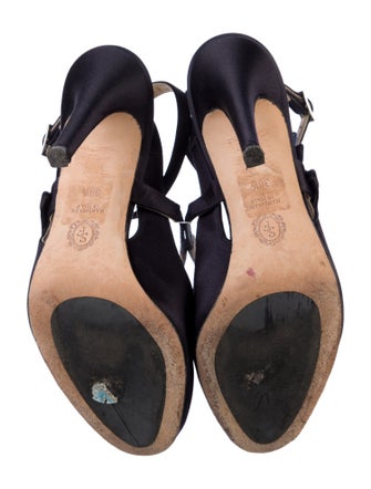 Sarah Flint Suede Patterned Slingback Pumps