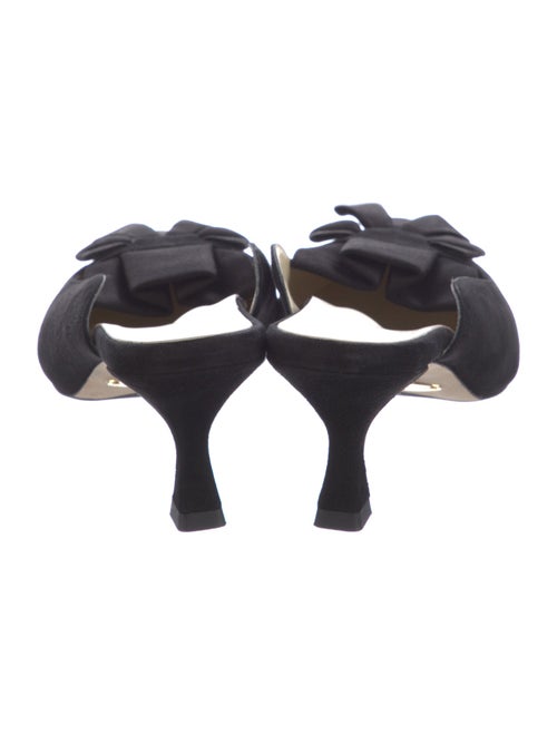 Sarah Flint Suede Bow Accents Mules