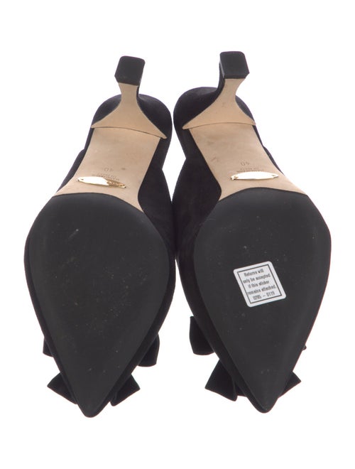 Sarah Flint Suede Bow Accents Mules