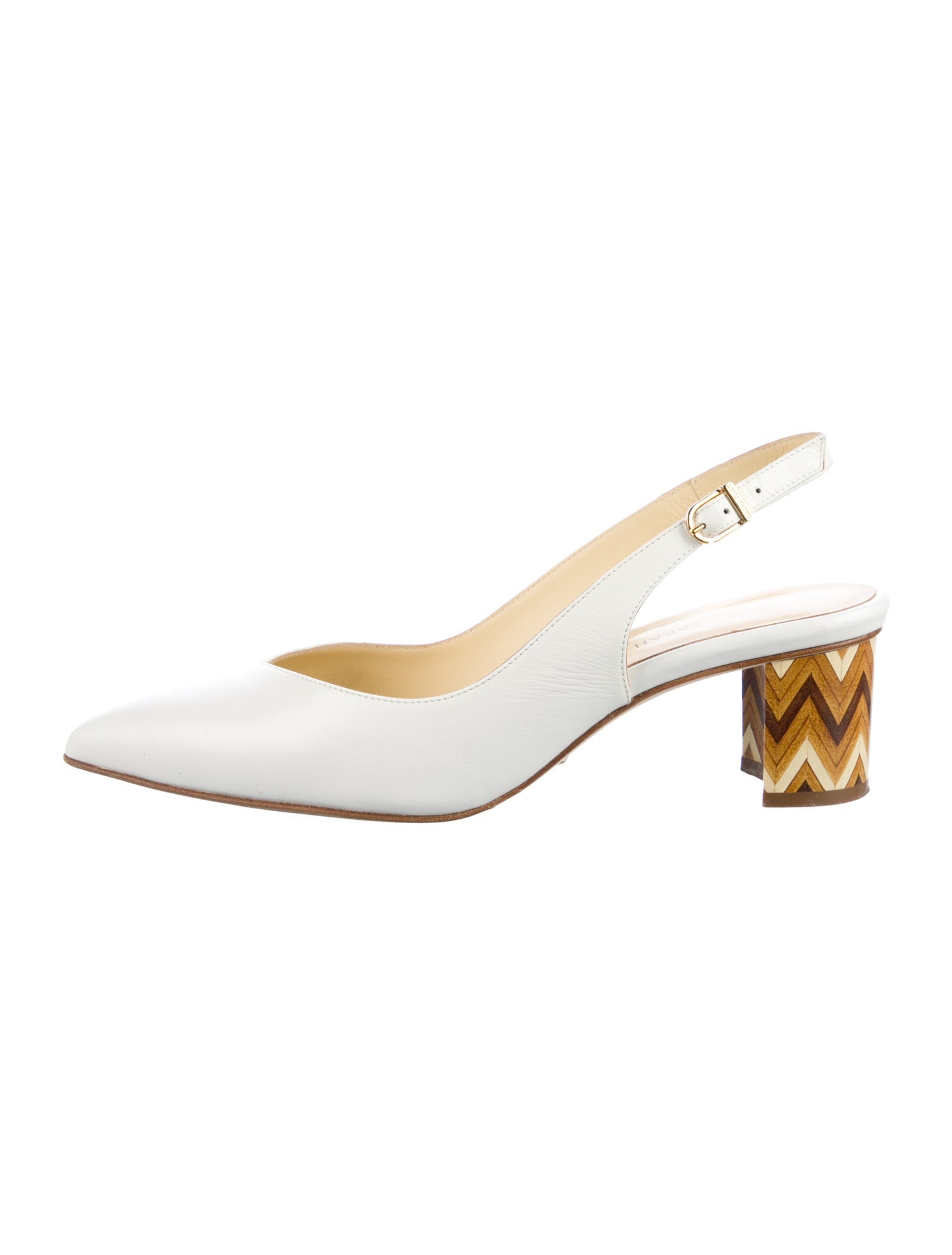 Sarah Flint Leather Slingback Pumps