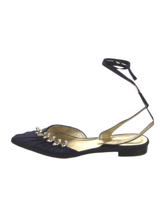 Sarah Flint Satin Slingback Flats