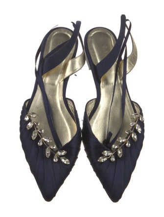 Sarah Flint Satin Slingback Flats