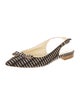 Sarah Flint Canvas Animal Print Slingback Flats
