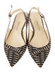 Sarah Flint Canvas Animal Print Slingback Flats
