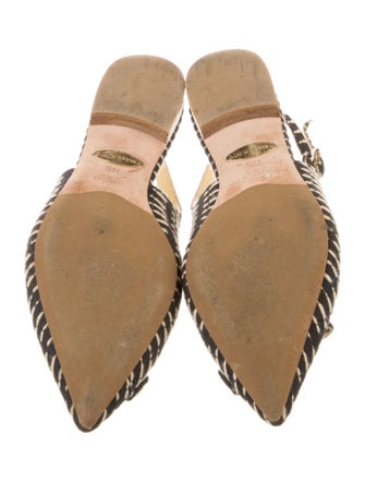 Sarah Flint Canvas Animal Print Slingback Flats