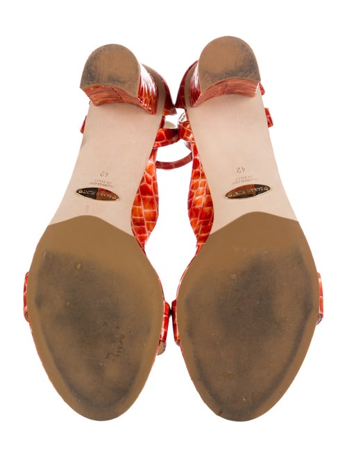 Sarah Flint Leather Animal Print Sandals