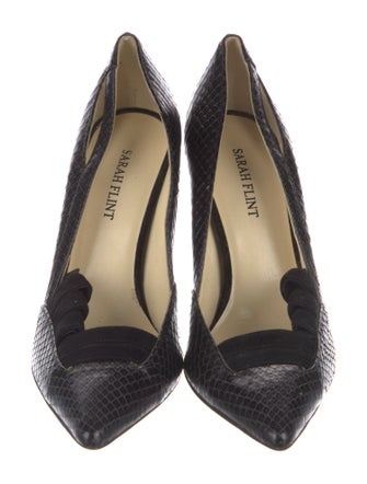 Sarah Flint Snakeskin Animal Print Pumps