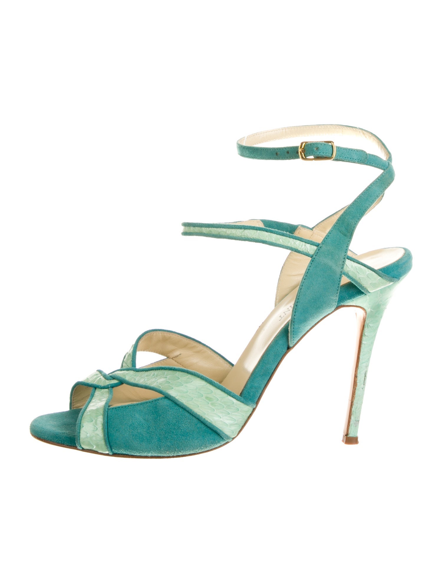 Sarah Flint Suede Animal Print Sandals