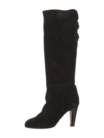 Sarah Flint Suede Bow Accents Boots
