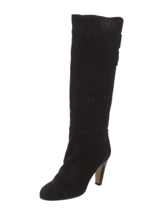 Sarah Flint Suede Bow Accents Boots