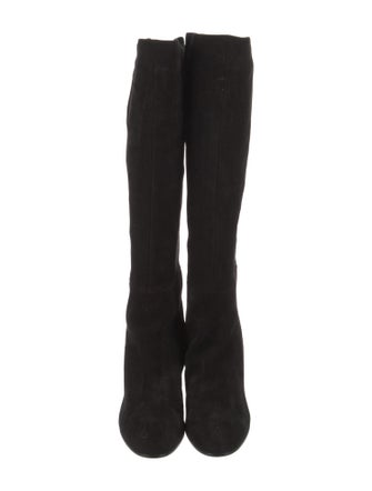 Sarah Flint Suede Bow Accents Boots