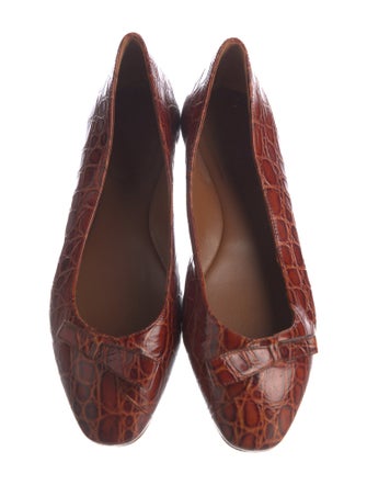 Sarah Flint Crocodile Ballet Flats