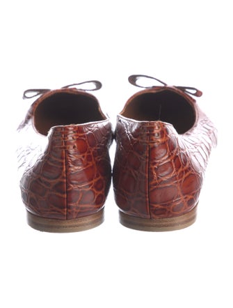 Sarah Flint Crocodile Ballet Flats
