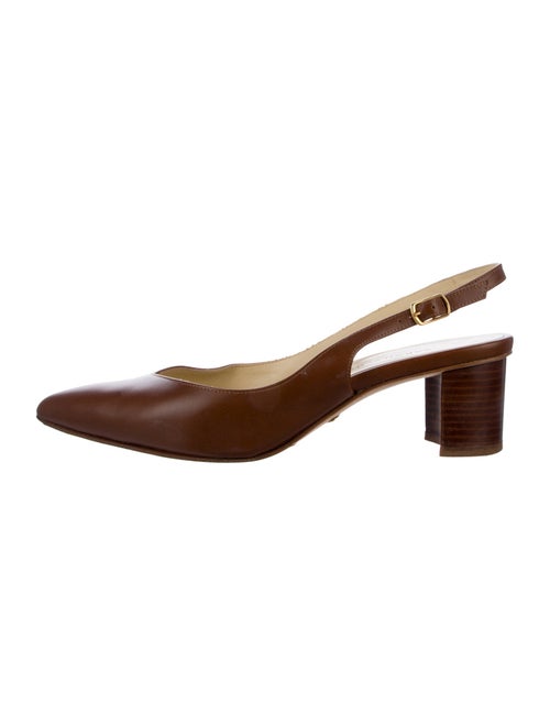 Sarah Flint Leather Slingback Pumps