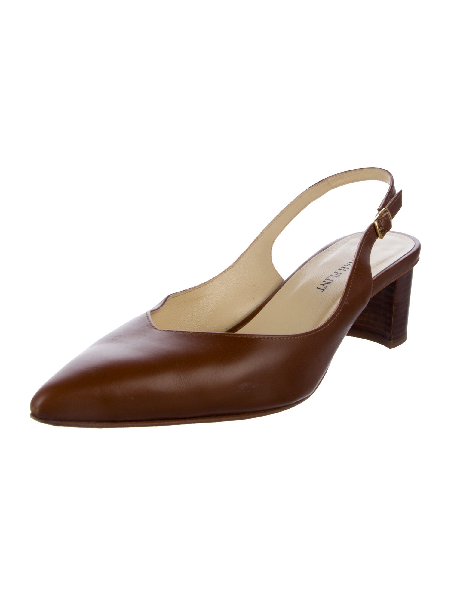 Sarah Flint Leather Slingback Pumps