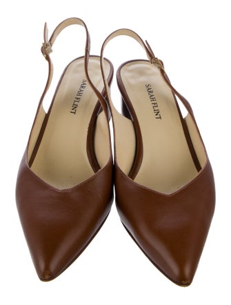 Sarah Flint Leather Slingback Pumps