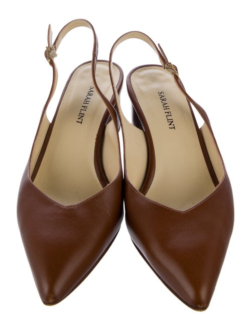 Sarah Flint Leather Slingback Pumps