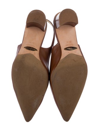 Sarah Flint Leather Slingback Pumps