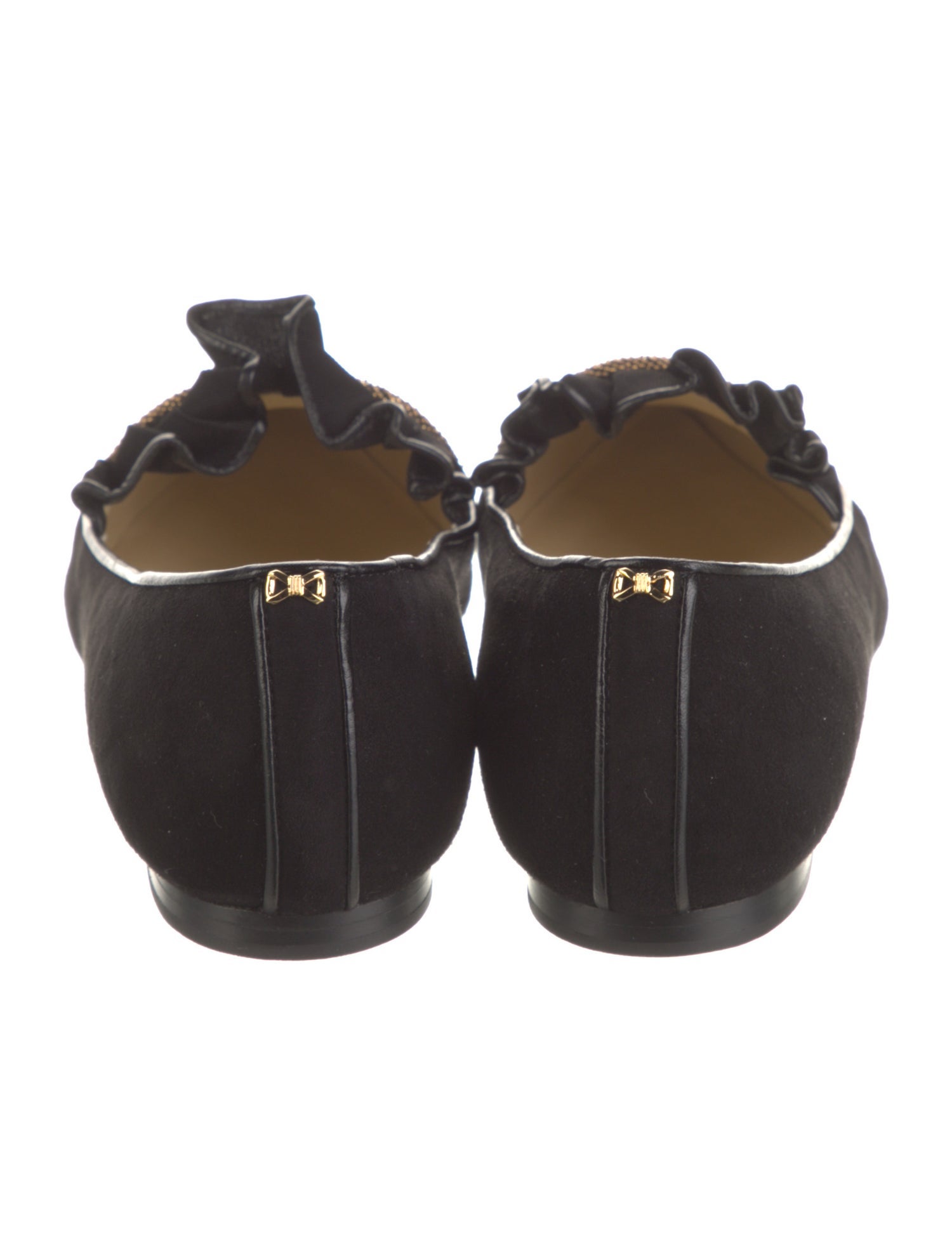 Sarah Flint Suede Grosgrain Trim Loafers