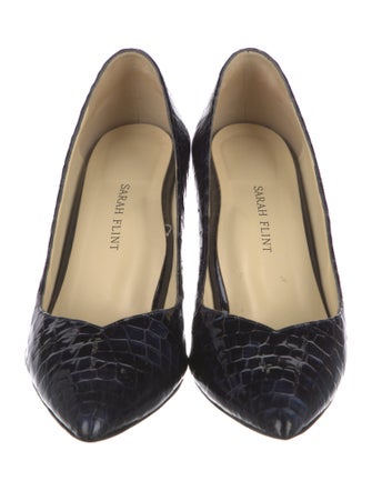 Sarah Flint Patent Leather Animal Print Pumps