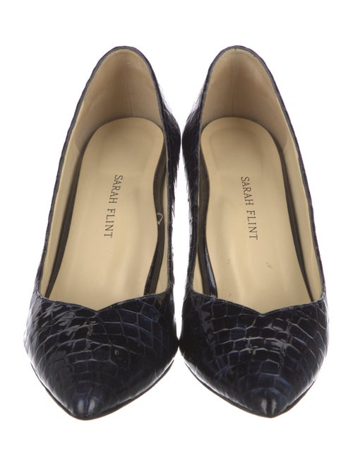 Sarah Flint Patent Leather Animal Print Pumps