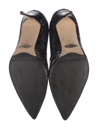 Sarah Flint Patent Leather Animal Print Pumps