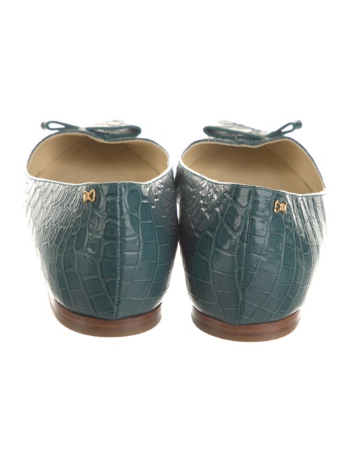 Sarah Flint Leather Animal Print Ballet Flats