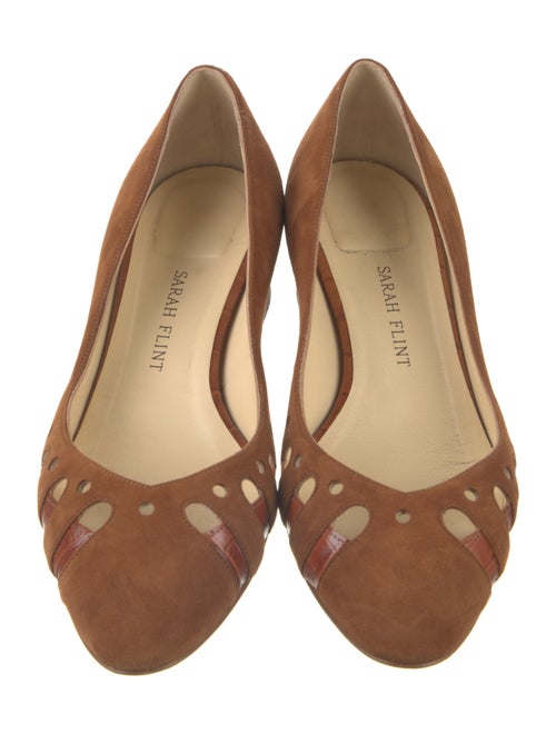 Sarah Flint Suede Cutout Accent Flats