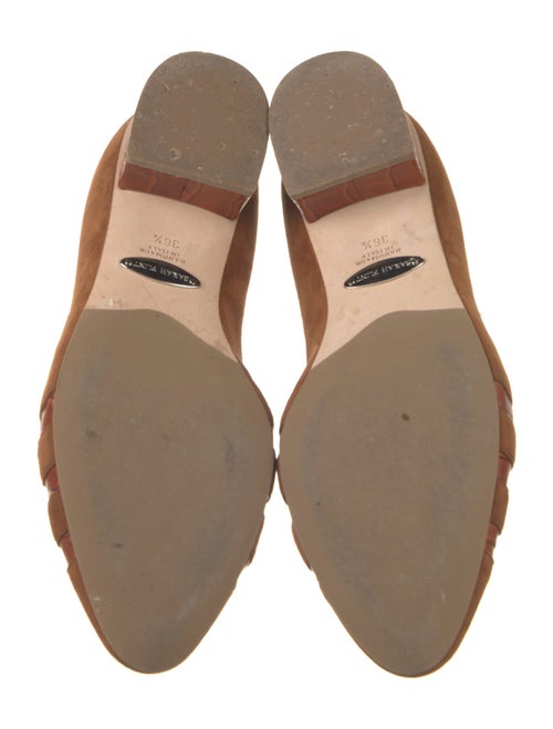 Sarah Flint Suede Cutout Accent Flats