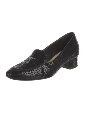 Sarah Flint Embossed Leather Loafers
