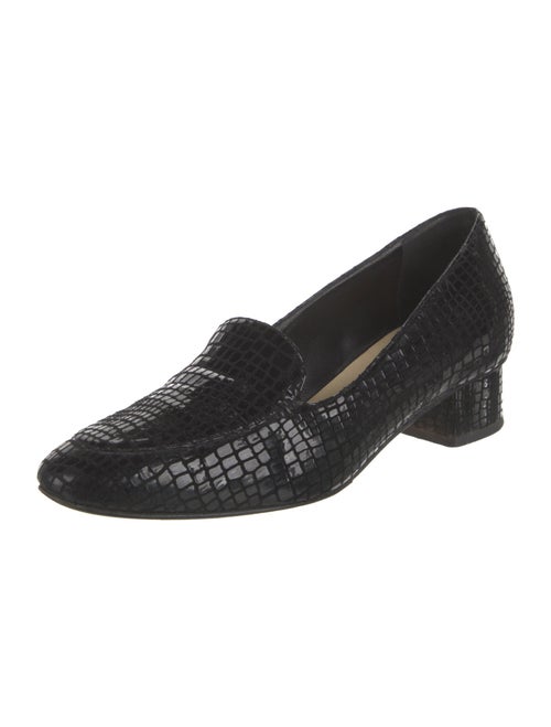 Sarah Flint Embossed Leather Loafers