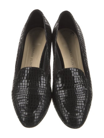 Sarah Flint Embossed Leather Loafers