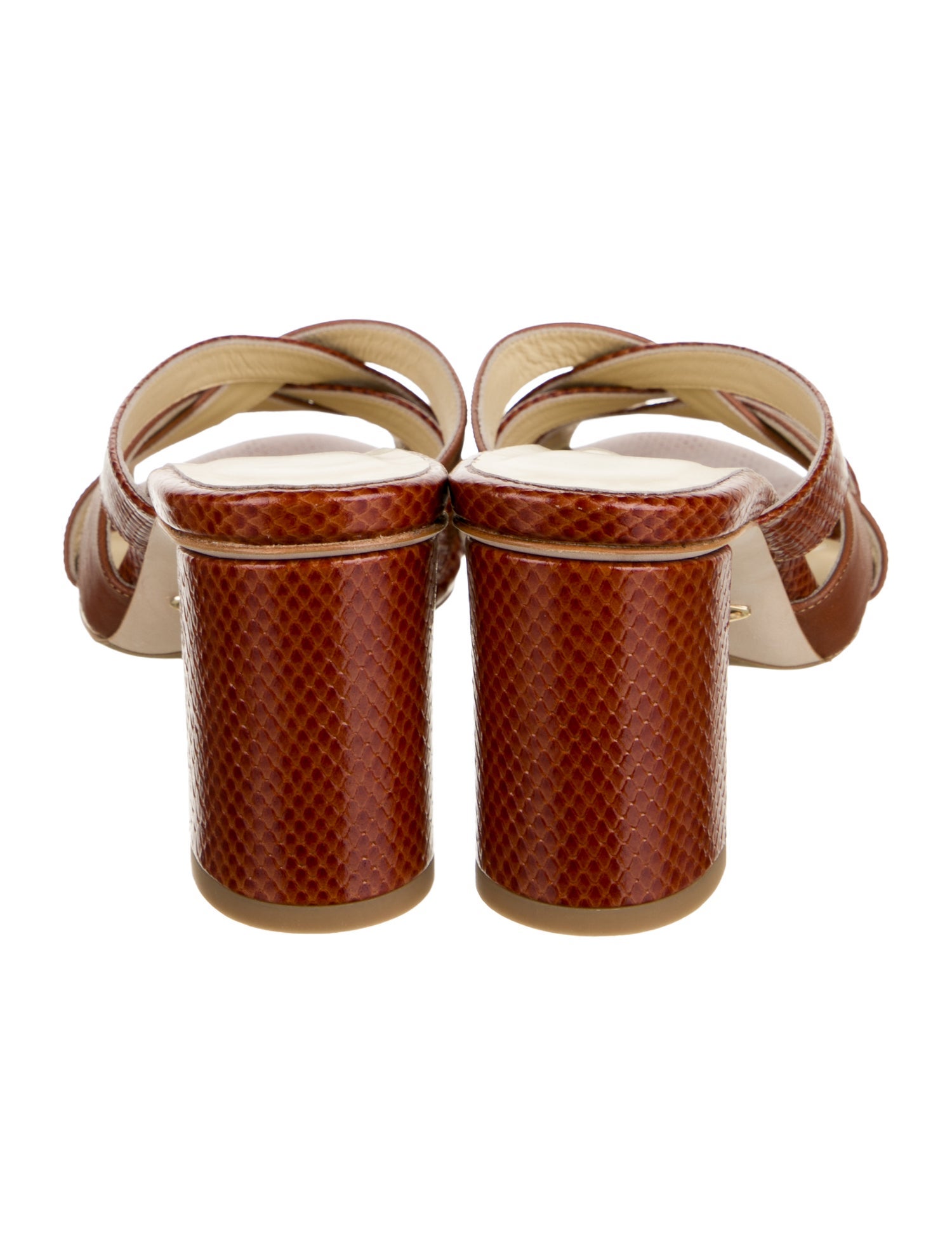 Sarah Flint Leather Animal Print Slides