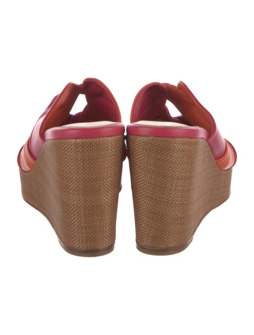 Sarah Flint Leather Colorblock Pattern Mules