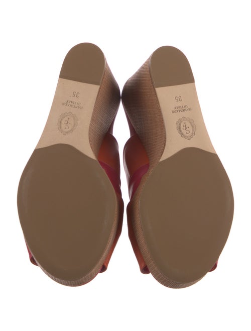 Sarah Flint Leather Colorblock Pattern Mules