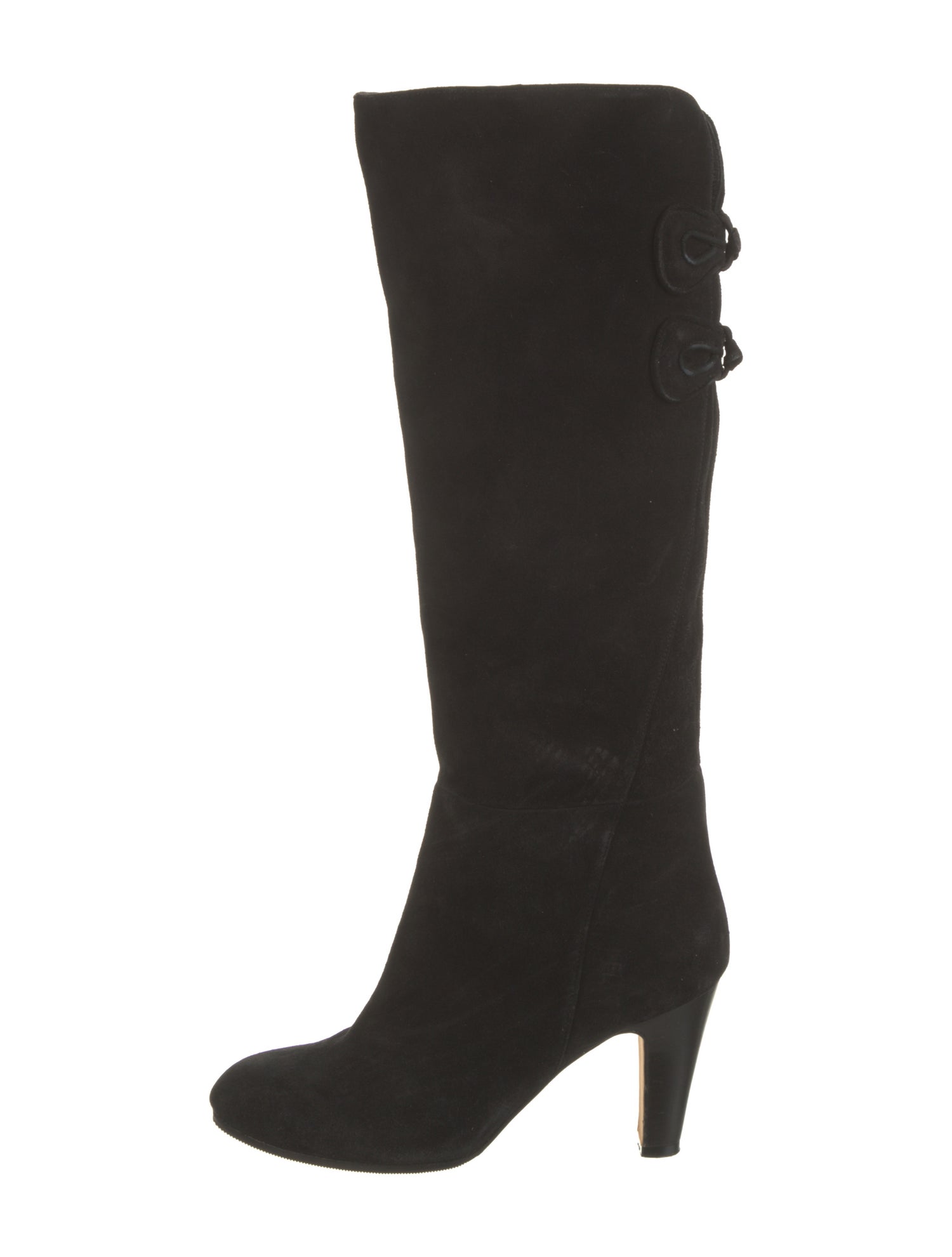 Sarah Flint Suede Bow Accents Boots