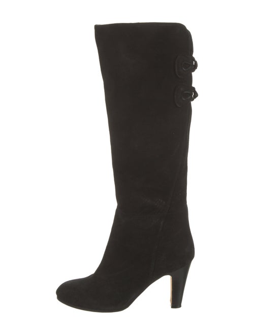 Sarah Flint Suede Bow Accents Boots