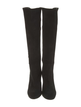 Sarah Flint Suede Bow Accents Boots