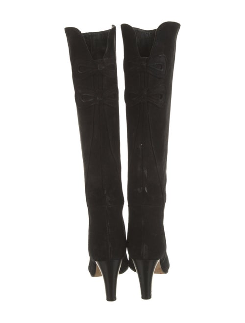 Sarah Flint Suede Bow Accents Boots