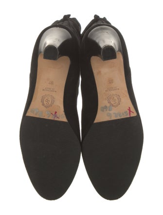 Sarah Flint Suede Bow Accents Boots