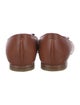 Sarah Flint Leather Bow Accents Ballet Flats