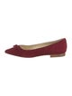 Sarah Flint Suede Bow Accents Ballet Flats