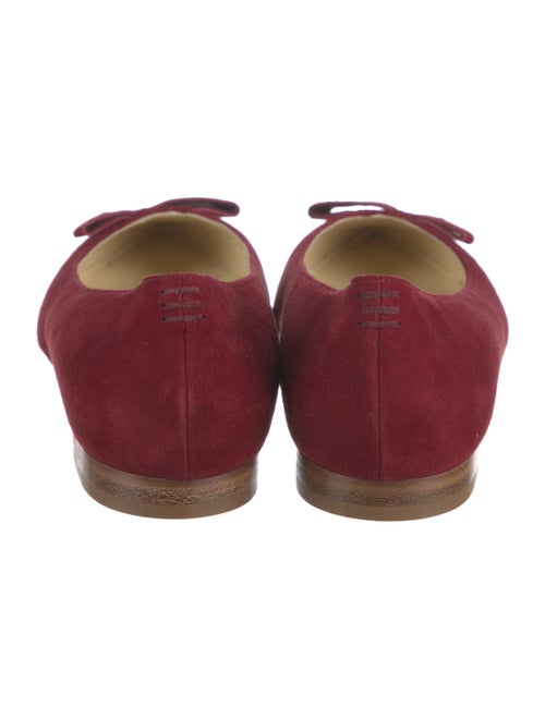 Sarah Flint Suede Bow Accents Ballet Flats