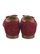 Sarah Flint Suede Bow Accents Ballet Flats