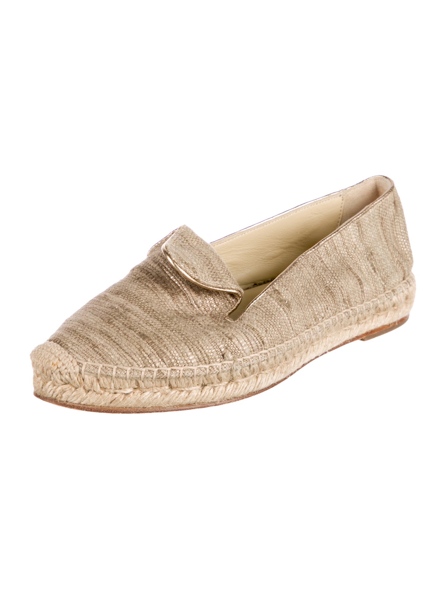 Sarah Flint Leather Trim Embellishment Espadrilles